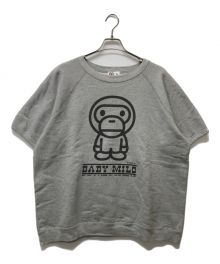 A BATHING APE（アベイシングエイプ）の古着「BABY MiLO 半袖スウェット」｜グレー