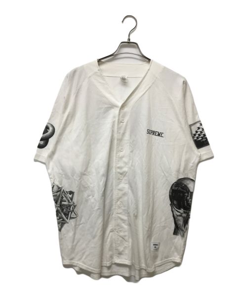 SUPREME（シュプリーム）Supreme (シュプリーム) エッシャーベースボールシャツ ホワイト サイズ:XLの古着・服飾アイテム