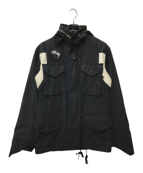 stussy（ステューシー）stussy (ステューシー) ALPHA (アルファ) コラボM65ジャケット ブラック サイズ:SIZE Mの古着・服飾アイテム