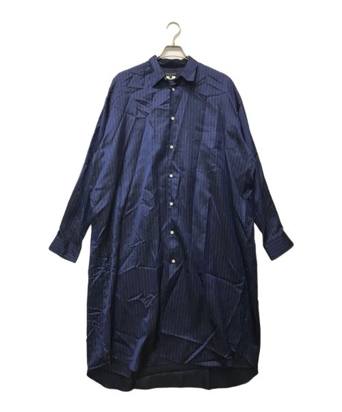 COMME des GARCONS HOMME PLUS（コムデギャルソンオムプリュス）COMME des GARCONS HOMME PLUS (コムデギャルソンオムプリュス) ラメストライプオーバーサイズ長袖シャツ ブルー サイズ:Ⅿの古着・服飾アイテム