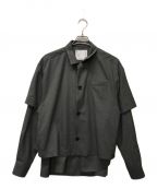 sacaiサカイ）の古着「Suiting Layered Shirt」｜グレー