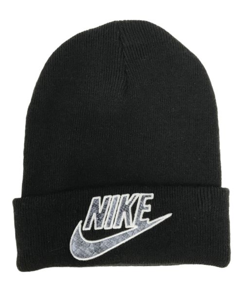 NIKE（ナイキ）NIKE (ナイキ) SUPREME (シュプリーム) Snakeskin Beanie ブラックの古着・服飾アイテム