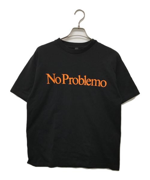 NoProblemo（NoProblemo）NoProblemo (NoProblemo) プリントTシャツ ブラック サイズ:Mの古着・服飾アイテム