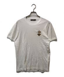 DOLCE & GABBANA（ドルチェ＆ガッバーナ）の古着「クラウン ビー 刺繍Tシャツ」｜ホワイト