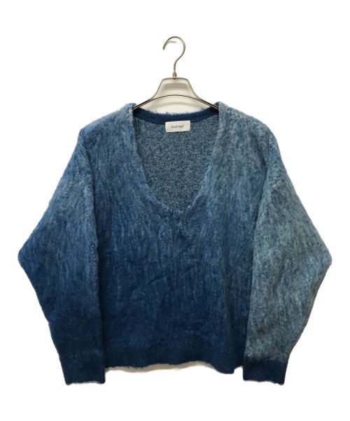 Knuth Marf（クヌースマーフ）knuth marf (クヌースマーフ) STUDIOS (ステュディオス) 別注Uneck knit pullover ブルー サイズ:SIZE Freeの古着・服飾アイテム