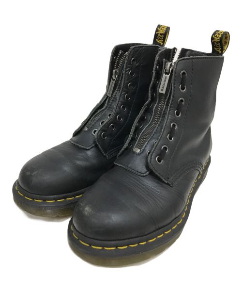 Dr.Martens（ドクターマーチン）Dr.Martens (ドクターマーチン) パスカル フロントジップブーツ ブラック サイズ:SIZE US 8の古着・服飾アイテム