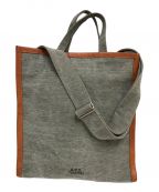 A.P.C.アーペーセー）の古着「CABAS BOUVARD 23PE/2WAYバッグ」｜カーキ×オレンジ