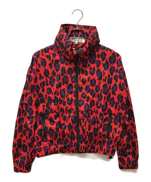 KENZO（ケンゾー）KENZO (ケンゾー) バックロゴプリントレオパードブルゾン レッド サイズ:SIZE XSの古着・服飾アイテム