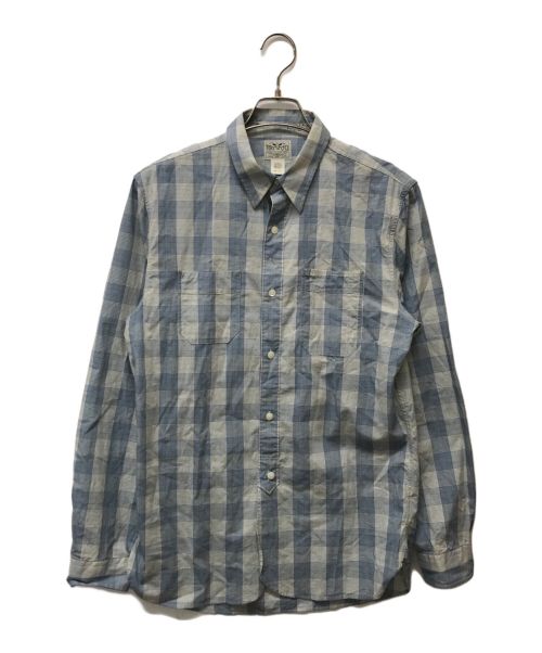 RRL（ダブルアールエル）RRL (ダブルアールエル) チェックシャツ スカイブルー サイズ:S/15の古着・服飾アイテム