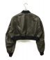 SLY (スライ) VINTAGE F/LEATHER CROP ブルゾン ブラウン サイズ:SIZE 1：12000円