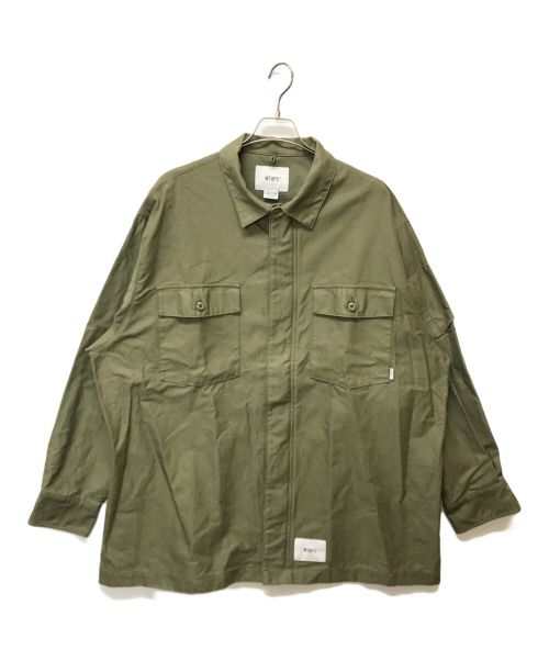 WTAPS（ダブルタップス）WTAPS (ダブルタップス) バックサテン ユーティリティ シャツ カーキ サイズ:SIZE X 04の古着・服飾アイテム