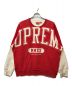 Supreme（シュプリーム）の古着「オーバープリント クルーネック スウェット」｜ホワイト×レッド