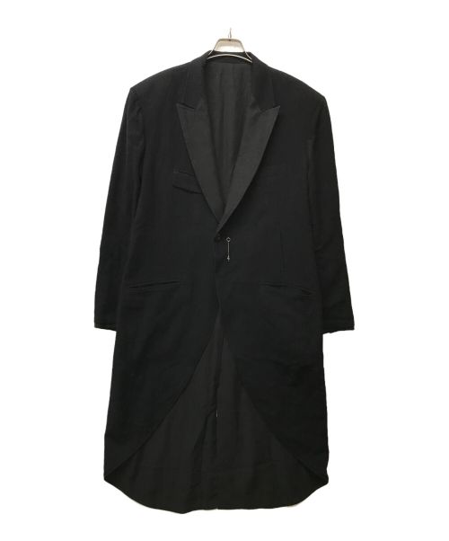 Yohji Yamamoto pour homme（ヨウジヤマモト プールオム）Yohji Yamamoto pour homme (ヨウジヤマモト プールオム) リバーシブルチェンジボタン 燕尾ロングジャケット ブラック サイズ:SIZE 4の古着・服飾アイテム