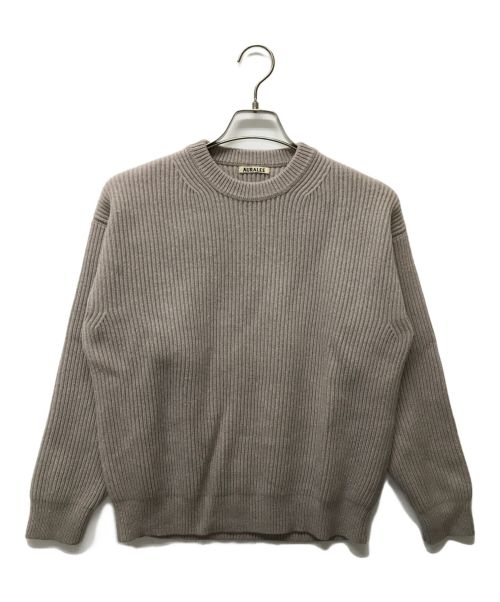 AURALEE（オーラリー）AURALEE (オーラリー) SUPER FINE WOOL RIB KNIT BIG P/O ベージュ サイズ:SIZE 0の古着・服飾アイテム