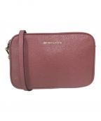 MICHAEL KORSマイケルコース）の古着「GINNY MEDIUM PEBBLED LEATHER CROSSBODY BAG」｜ピンク