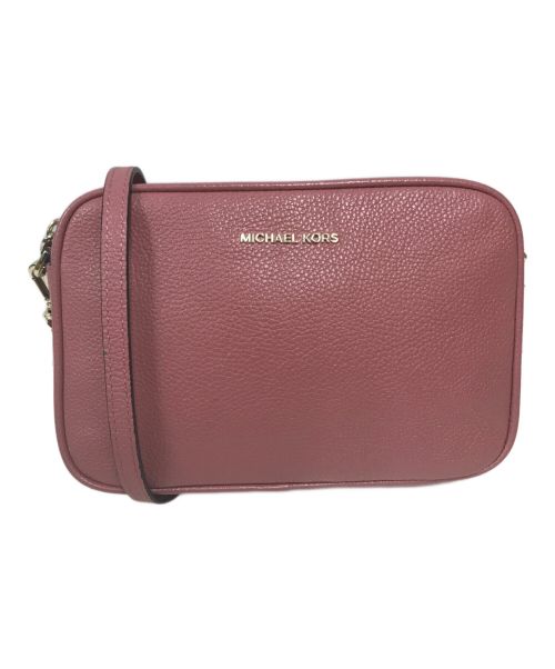 MICHAEL KORS（マイケルコース）MICHAEL KORS (マイケルコース) GINNY MEDIUM PEBBLED LEATHER CROSSBODY BAG ピンクの古着・服飾アイテム