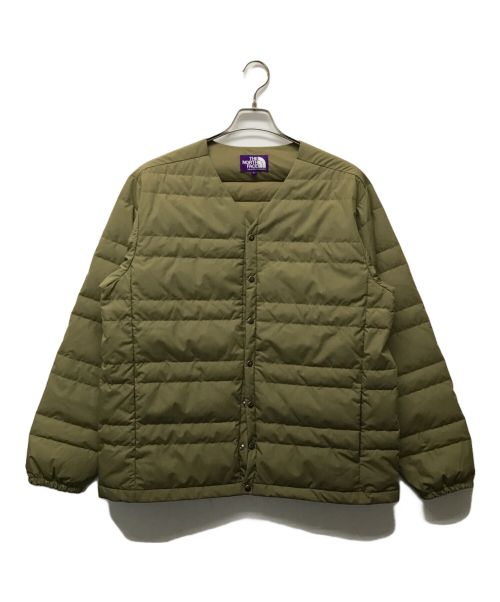 THE NORTHFACE PURPLELABEL（ザ・ノースフェイス パープルレーベル）THE NORTHFACE PURPLELABEL (ザ・ノースフェイス パープルレーベル) 65/35 ダウンカーディガン ベージュ サイズ:SIZE L　の古着・服飾アイテム