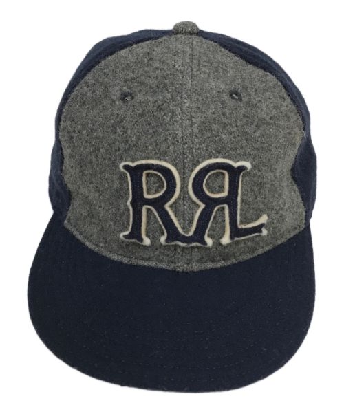 RRL（ダブルアールエル）RRL (ダブルアールエル) 1930s Wool Ball Cap ネイビー×グレー サイズ:SIZE ONEの古着・服飾アイテム