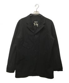 Yohji Yamamoto pour homme（ヨウジヤマモト プールオム）の古着「裏地ロゴプリントミリタリーロングジャケット」｜ブラック