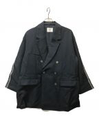 Ameriアメリ）の古着「BACK DENIM DETAIL BLAZER」｜ネイビー×グレー