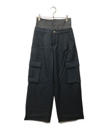 Ameri（アメリ）の古着「DENIM LIKE CORSET WORK PANTS」｜ネイビー