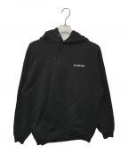 BALENCIAGAバレンシアガ）の古着「Black Logo Medium Fit Hoodie」｜ブラック