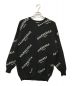 BALENCIAGA（バレンシアガ）の古着「AW17 All Over Jacquard Logo Black Crewneck sweater」｜ブラック