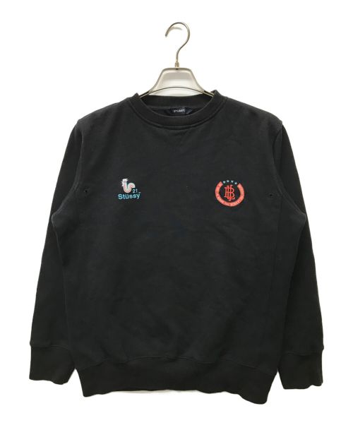 stussy（ステューシー）stussy (ステューシー) 90sプリントスウェット ネイビー サイズ:SIZE Sの古着・服飾アイテム