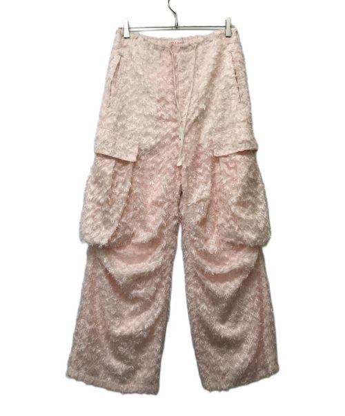 masu（エムエーエスユー）MASU (エムエーエスユー) FLUFFY CARGO PANTS ピンク サイズ:SIZE 44の古着・服飾アイテム