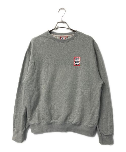 have a good time（ハブアグッドタイム）have a good time (ハブアグッドタイム) Mini Frame Crewneck Fl グレー サイズ:XLの古着・服飾アイテム