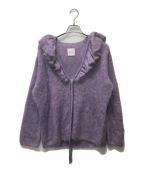 NOUNLESSナウンレス）の古着「KID MOHAIR RUFFLE BABY CARDIGAN」｜パープル