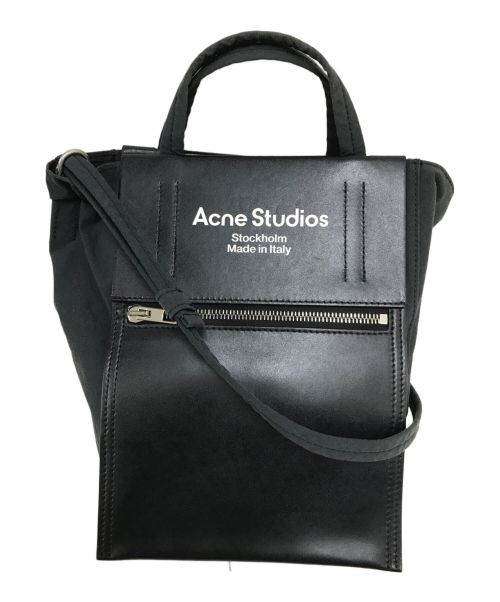 Acne studios（アクネ ストゥディオス）ACNE STUDIOS (アクネ ストゥディオス) ショッピングトート ミニトートバッグ ブラックの古着・服飾アイテム