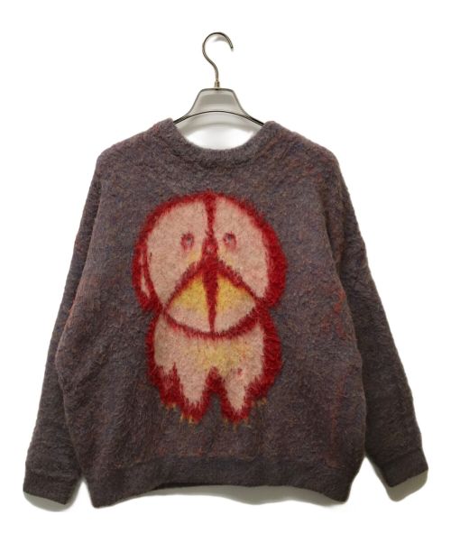 EVISEN（エビセン）EVISEN (エビセン) Love MOHAIR CREW KNIT パープル サイズ:SIZE XLの古着・服飾アイテム