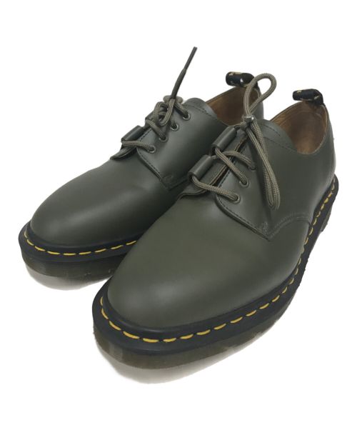 Dr.Martens（ドクターマーチン）Dr.Martens (ドクターマーチン) Engineered Garments (エンジニアド ガーメンツ) コラボ3ホールレザーシューズ オリーブ サイズ:SIZE UK7の古着・服飾アイテム