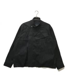 ALMOSTBLACK（オールモストブラック）の古着「WVN DENIM MLTRY BLOUSON」｜ブラック