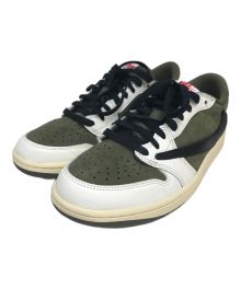 Travis Scott×NIKE（トラヴィス スコット×ナイキ）の古着「Air Jordan 1 Low OG SP "Reverse Olive"」｜ホワイト×グリーン