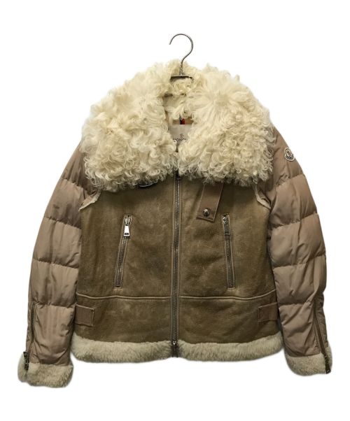 MONCLER（モンクレール）MONCLER　 (モンクレール) キリア シープスキンムートン ダウンジャケット ブラウン サイズ:1の古着・服飾アイテム