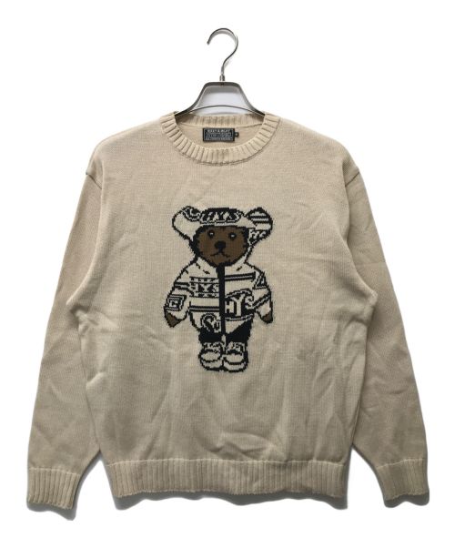 Hysteric Glamour（ヒステリックグラマー）Hysteric Glamour (ヒステリックグラマー) HYSTERIC TEDDY ジャカード セーター ベージュ サイズ:SIZE Mの古着・服飾アイテム