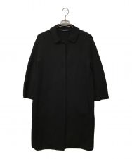 'S Max Mara (エスマックスマーラ) スナップボタンステンカラーコート ブラック サイズ:SIZE S　