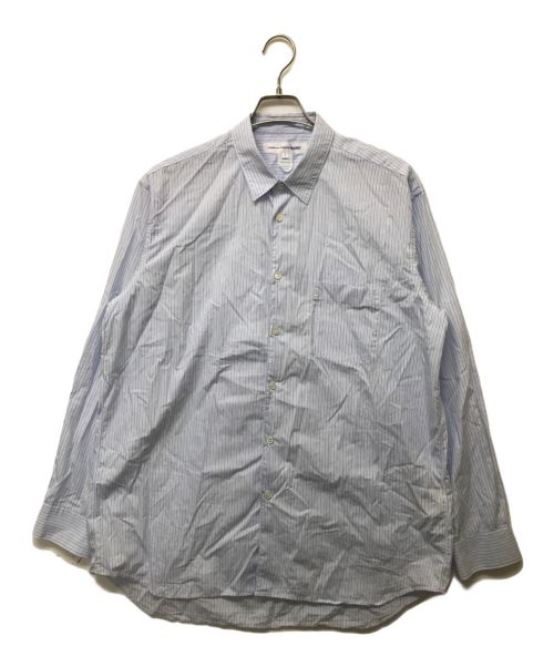 COMME des GARCONS SHIRT（コムデギャルソンシャツ）COMME des GARCONS SHIRT (コムデギャルソンシャツ) レギュラーカラーストライプシャツ スカイブルー サイズ:SIZE Lの古着・服飾アイテム