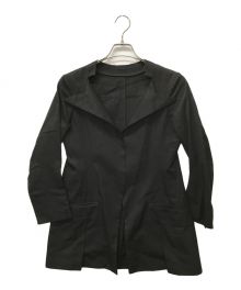 Yohji Yamamoto FEMME（ヨウジヤマモトファム）の古着「カッティングラペルボタレスジャケット」｜ブラック