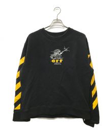 OFFWHITE（オフホワイト）の古着「刺繍デザインスウェット」｜ブラック