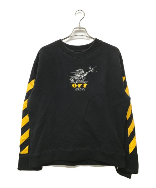 OFFWHITE（オフホワイト）OFFWHITE (オフホワイト) 刺繍デザインスウェット ブラック サイズ:SIZE XLの古着・服飾アイテム