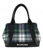 BALENCIAGAバレンシアガ）の古着「ウールトートバッグ」｜ネイビー