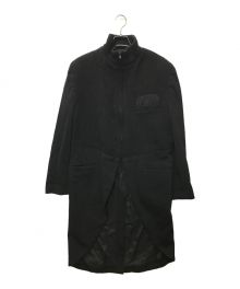 Yohji Yamamoto pour homme（ヨウジヤマモト プールオム）の古着「ニット切替ジップアップコート」｜ブラック