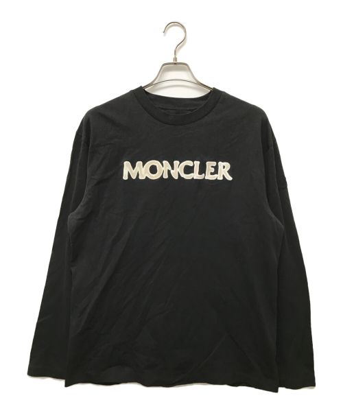 MONCLER（モンクレール）MONCLER (モンクレール) エナメルロゴプリントTシャツ ブラック サイズ:SIZE Lの古着・服飾アイテム