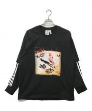 adidas (アディダス) KORN (コーン) コラボプリントカットソー ブラック サイズ:SIZE L