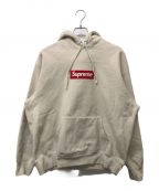 SUPREMEシュプリーム）の古着「ボックスロゴ フーデッド スウェットシャツ プルオーバー」｜ベージュ