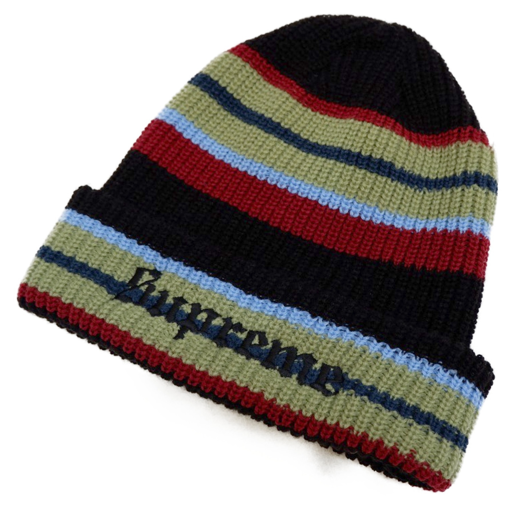 supreme bright stripe beanie