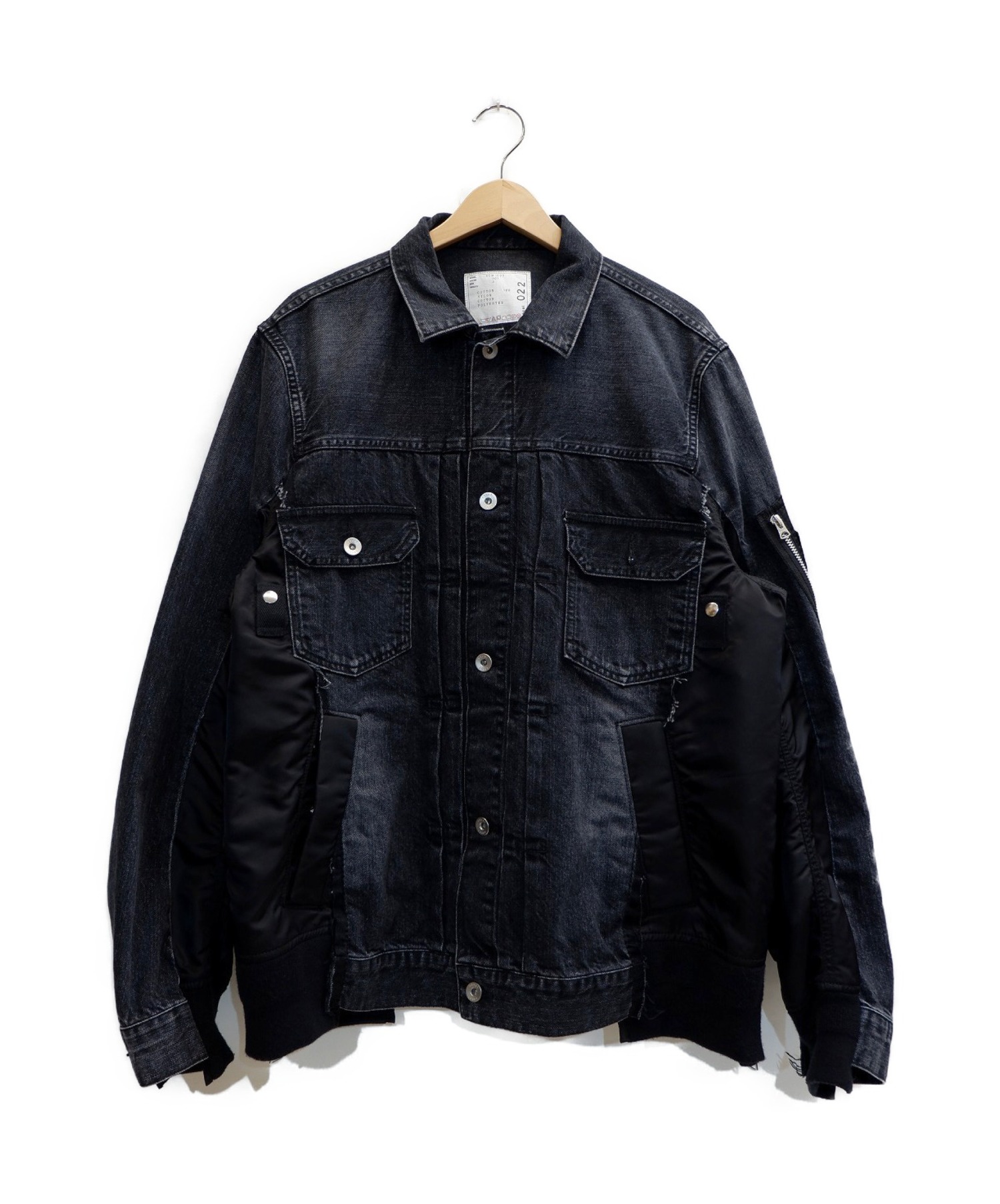 中古 古着通販 Sacai サカイ Denim X Ma 1 Jacket ブラック サイズ 表記サイズ 3 ブランド 古着通販 トレファク公式 Trefac Fashion